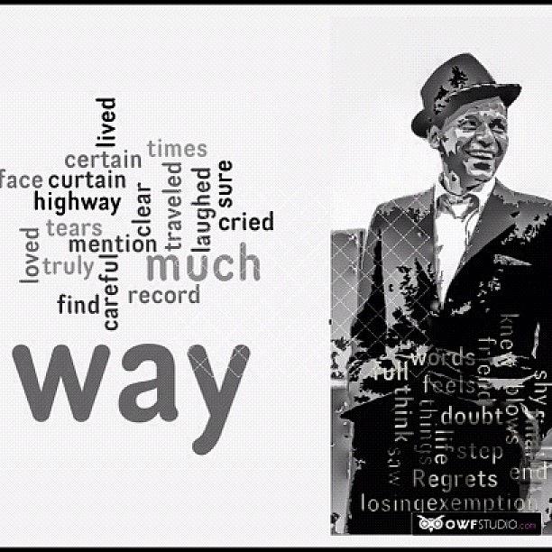 Typography Photograph - You Did It Your Way? Frank Sinatra by Manuela Kohl