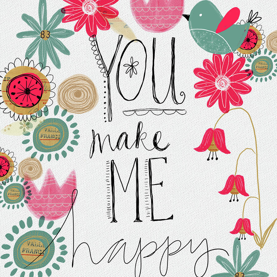 You Make Me Happy Painting by Katie Doucette - Fine Art America