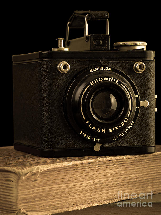 Vintage Photograph - You push the button we do the rest Kodak Brownie Vintage Camera by Edward Fielding