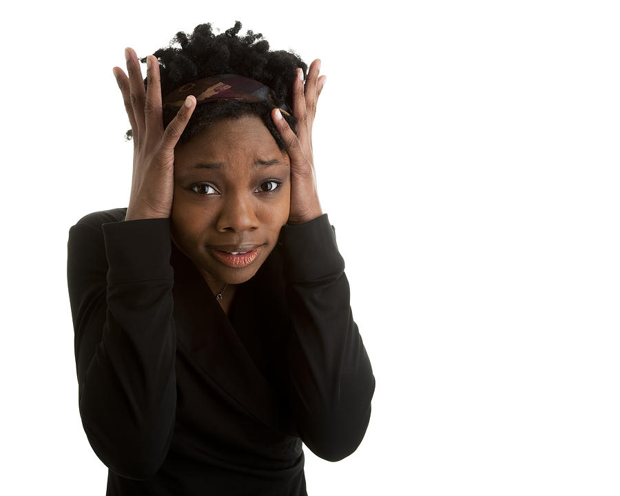 Young Adult Black Woman Looking Frustrated Photograph by JBryson