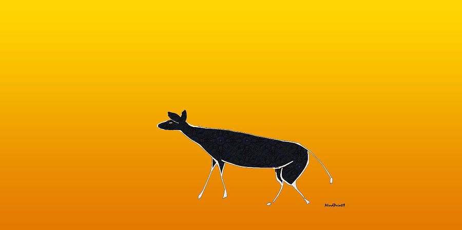Young Antelope Digital Art by Asok Mukhopadhyay