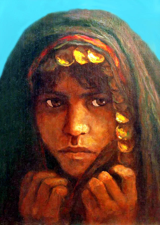 Vintage Painting - Young Bedouin by Munir Alawi