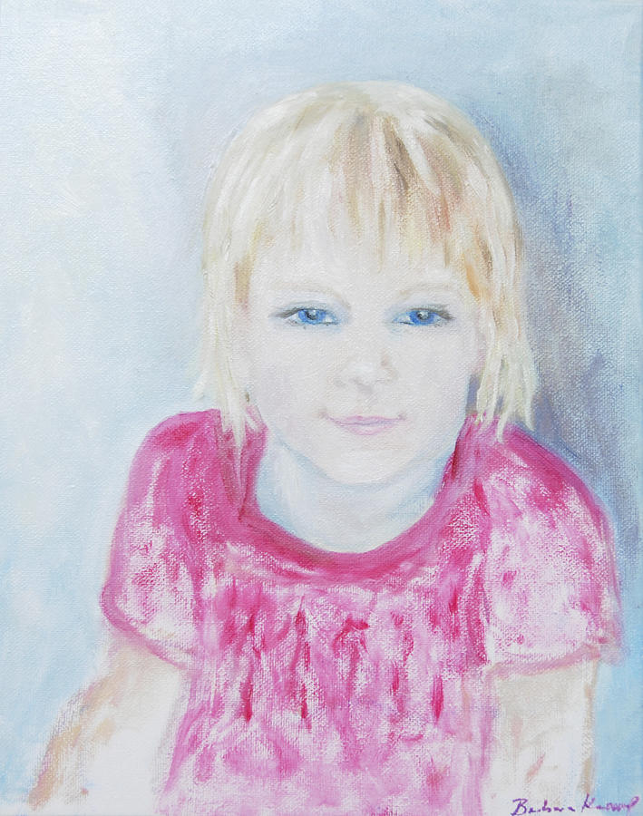 Young blue-eyed girl  Painting by Barbara Anna Knauf