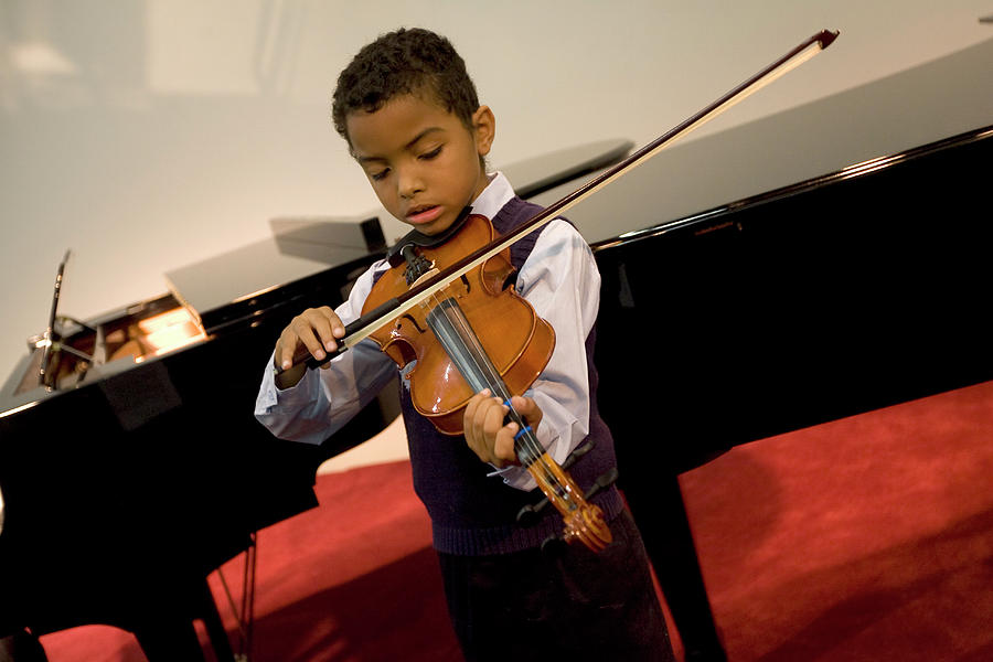 Young Boy Playing The Violin Peter Essick 