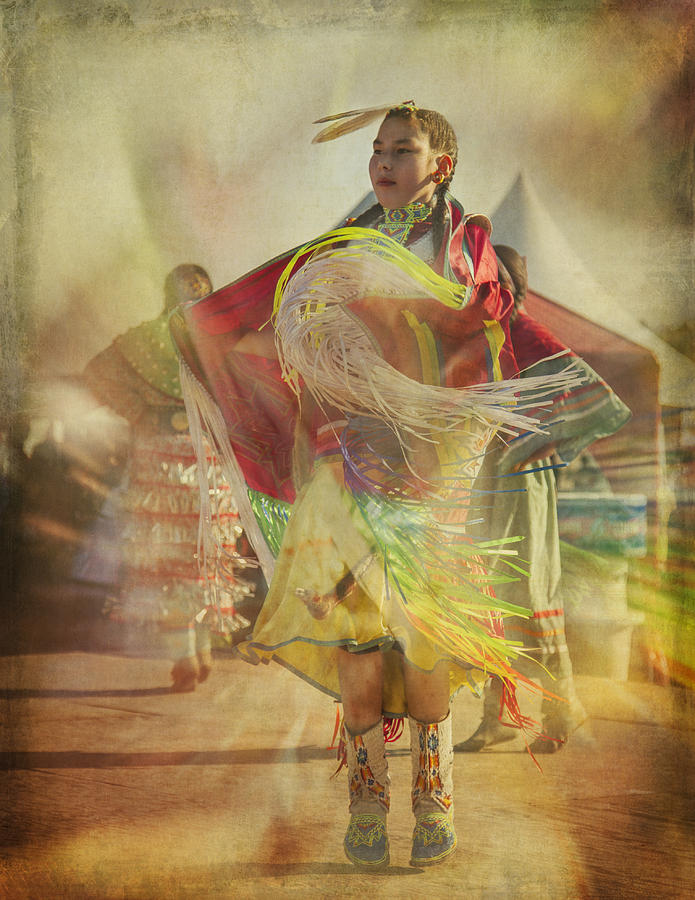 Young Canadian Aboriginal Dancer Digital Art