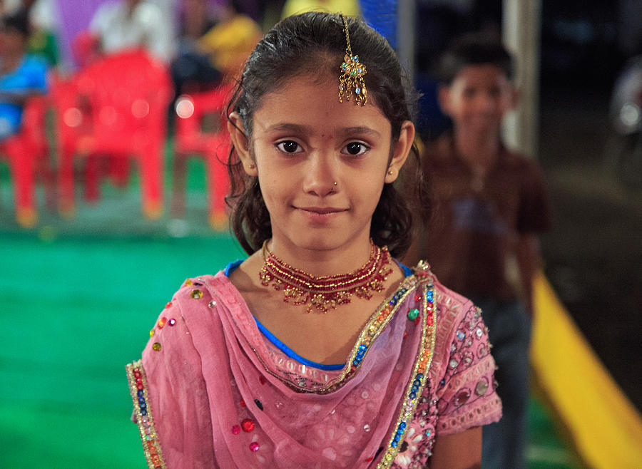Young Dancer at the Navratri Festival Photograph by John Hoey