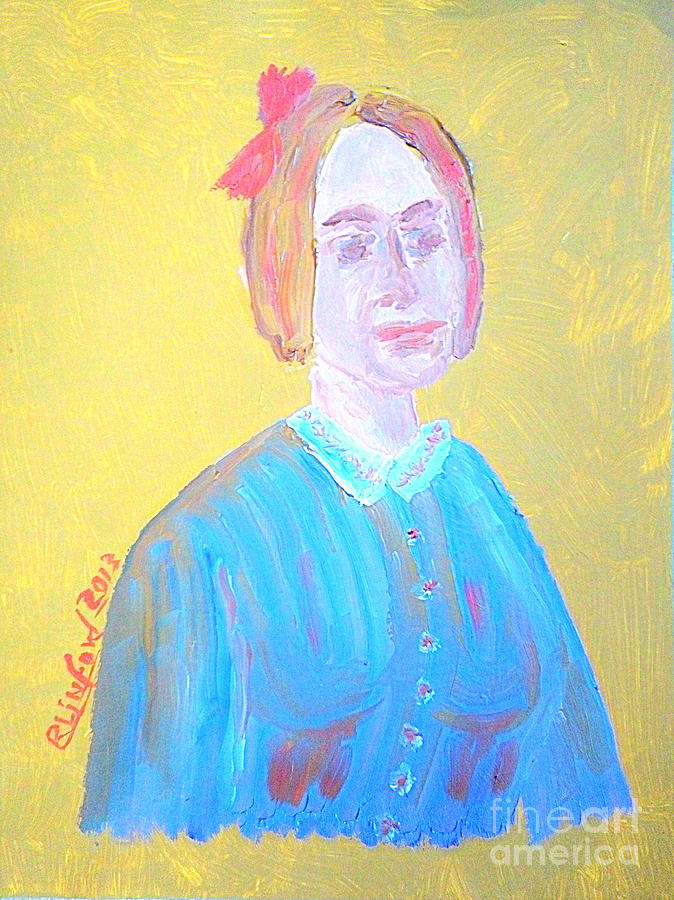 Young Eliza R Snow Pioneer Woman 1 Painting by Richard W Linford