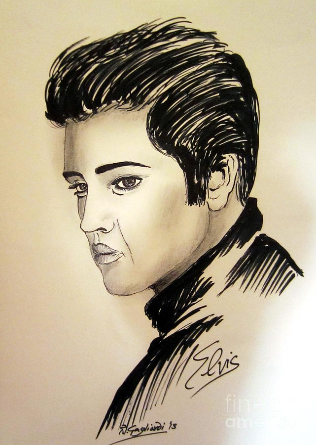 Young Elvis Presley Painting by Roberto Gagliardi