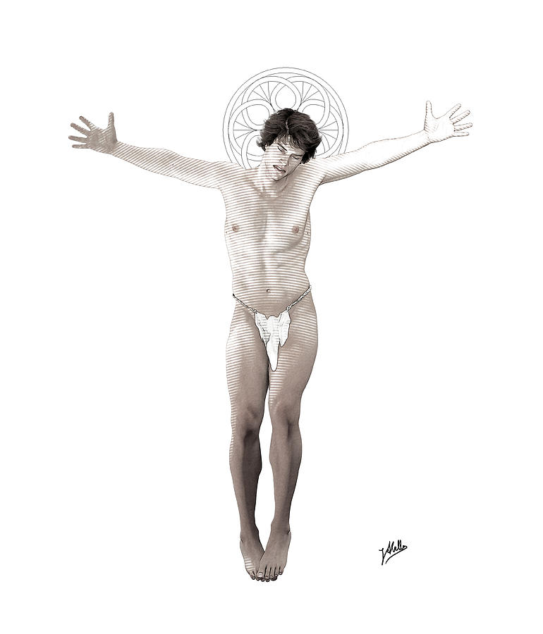 Crucifix Digital Art - Young crucified by Quim Abella
