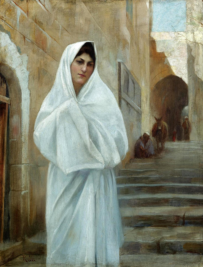 Young Girl. Jerusalem Painting by Theodoros Rallis