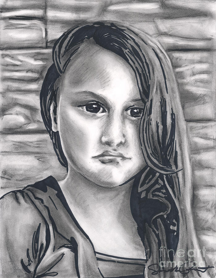 Young Girl - Shan Peck Contest Entry Drawing by Samantha Geernaert