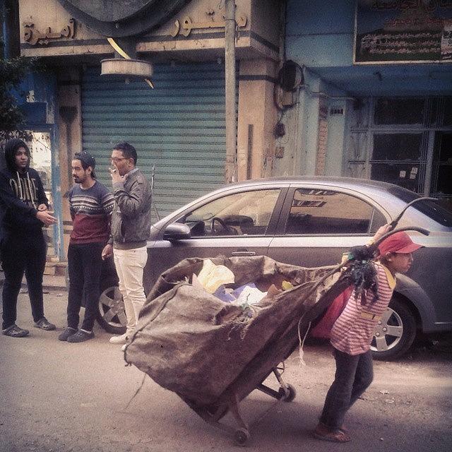 Life Photograph - #young #girl #transporting #rubbish by Hema Ezzat