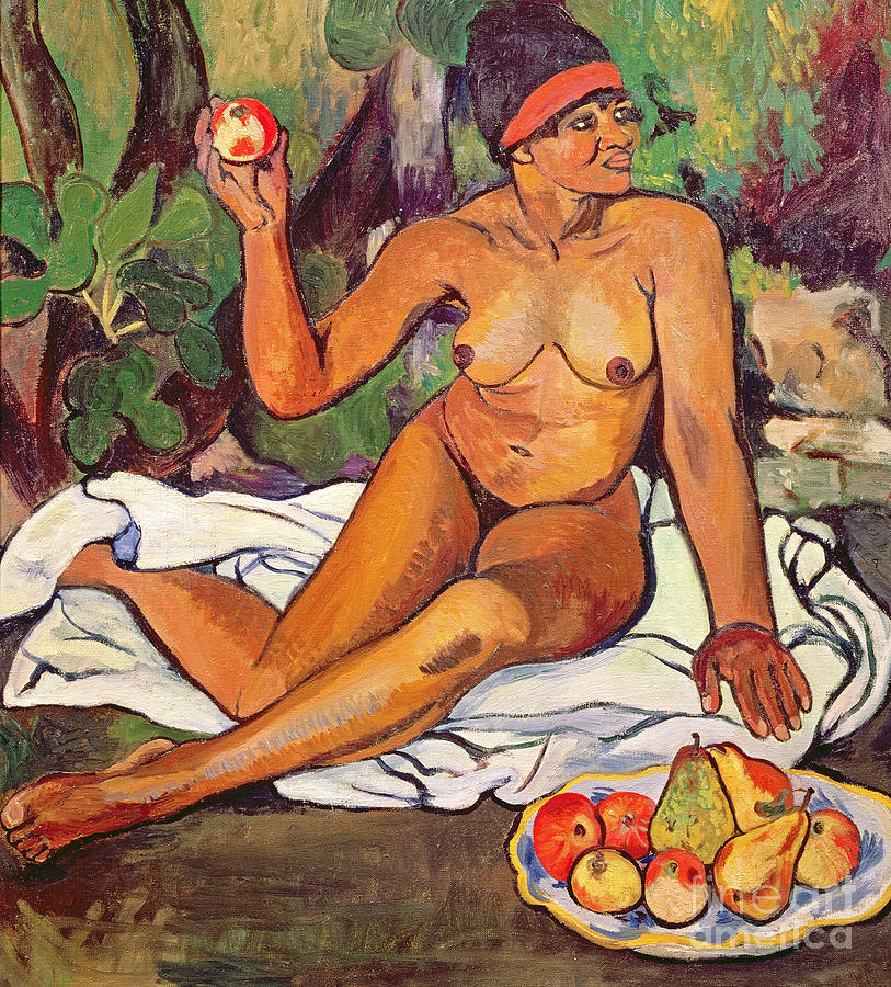 Fruit Painting - Young Half Caste Woman, 1919 by Marie Clementine Valadon
