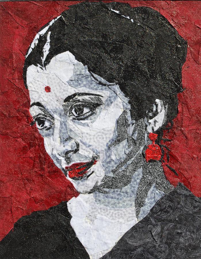 Young Indian Woman Painting by Mihira Karra