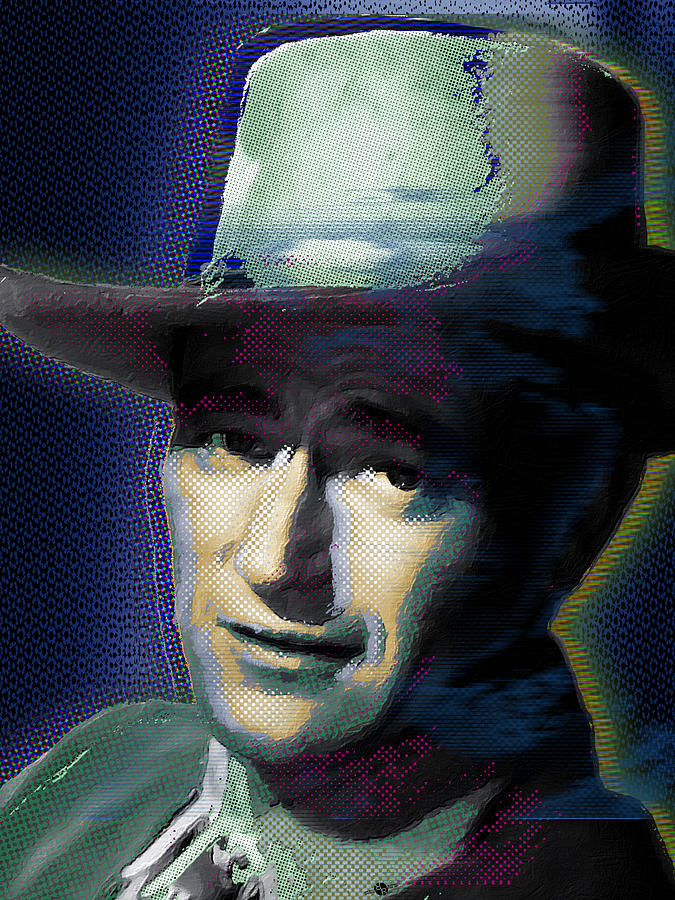Young John Wayne Pop 1 Painting by Tony Rubino