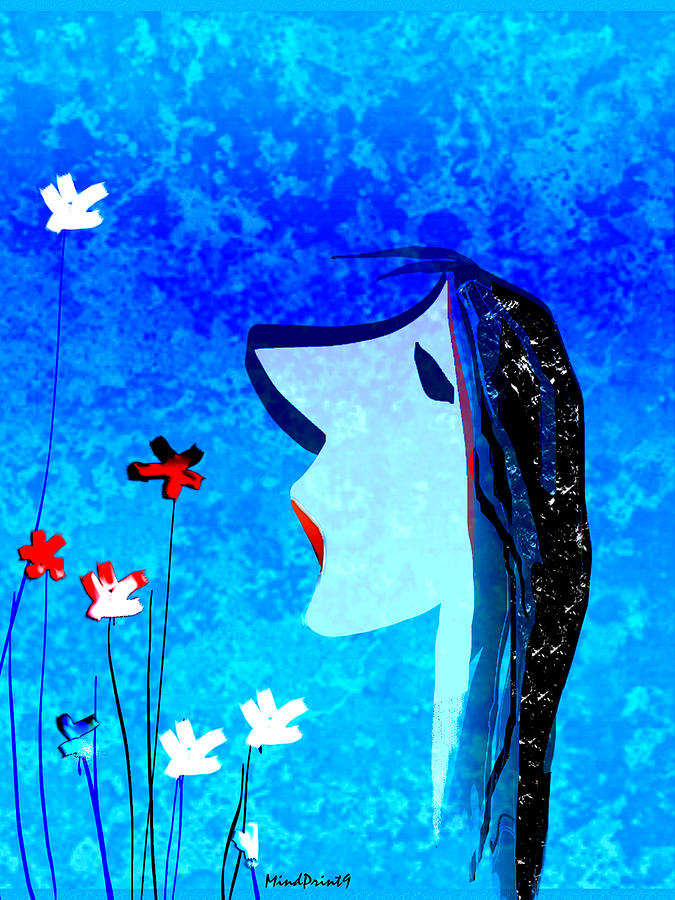 Young Maiden Digital Art by Asok Mukhopadhyay
