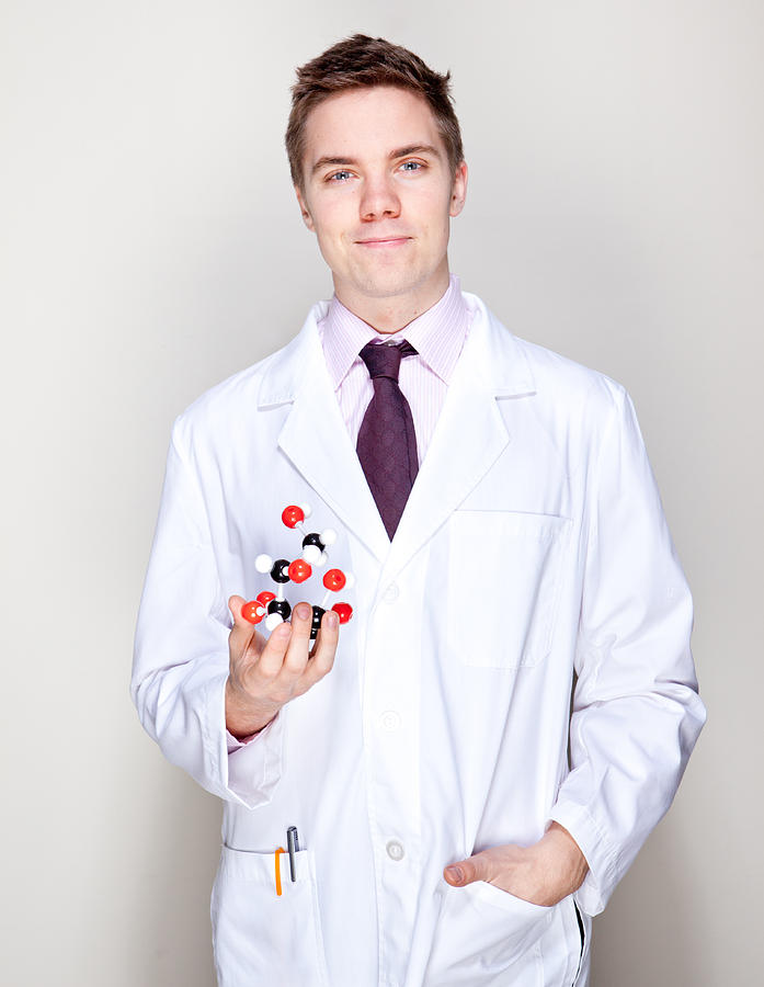 Young Male Scientist Photograph by James Whitaker