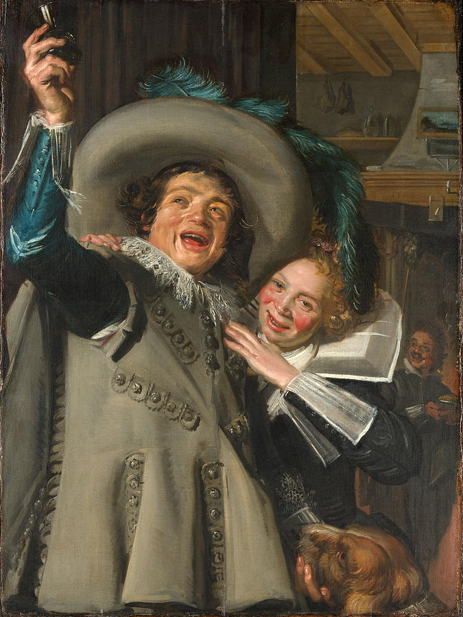 Young Man and Woman in an Inn. Yonker Ramp and His Sweetheart  Painting by Frans Hals