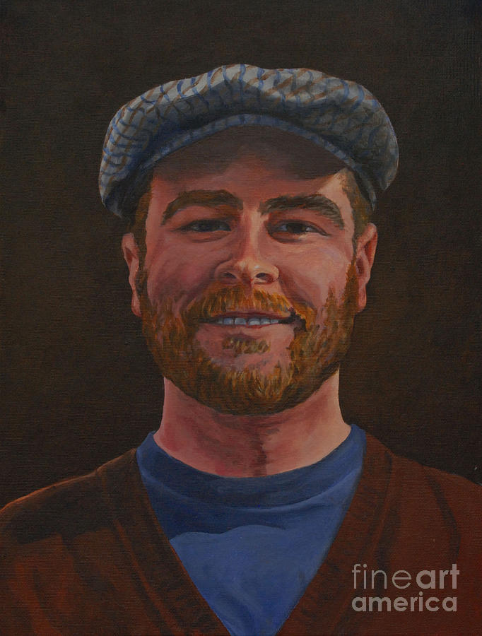 Young Man in an Irish Cap Painting by Heidi E Nelson