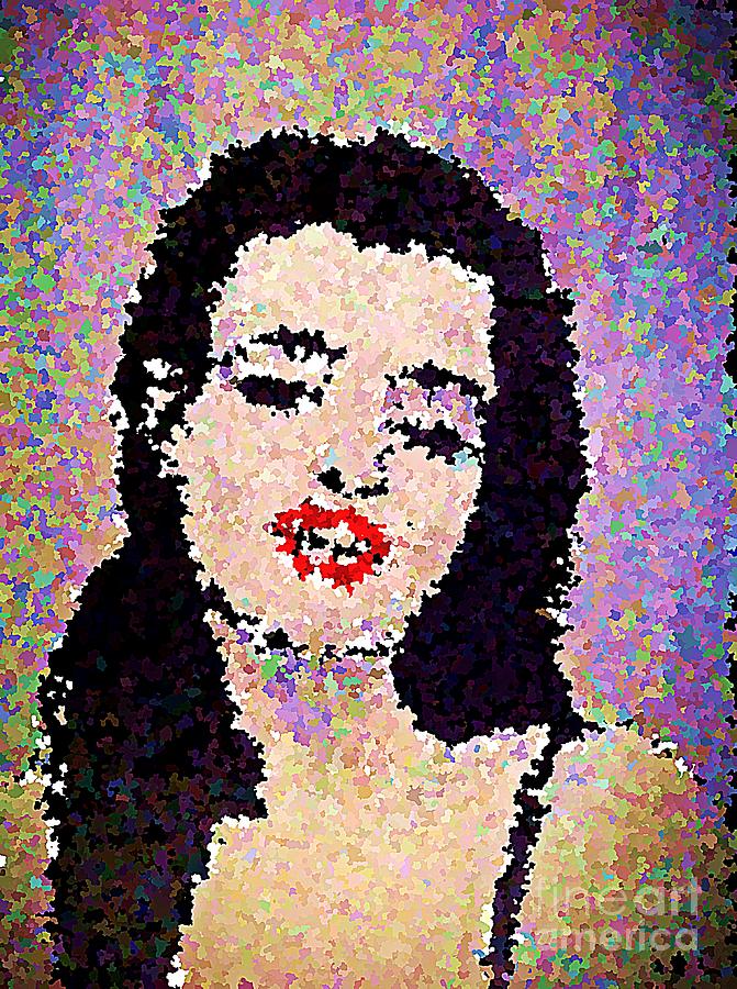 Young Marilyn Monroe Impressionistic  Painting by Saundra Myles
