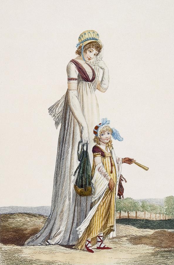 Fashion Drawing - Young Mother And Child, 1800 by Philibert Louis Debucourt