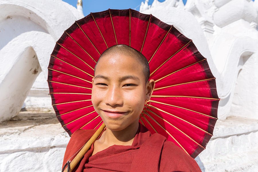 Young novice monk - Burma Photograph by Matteo Colombo