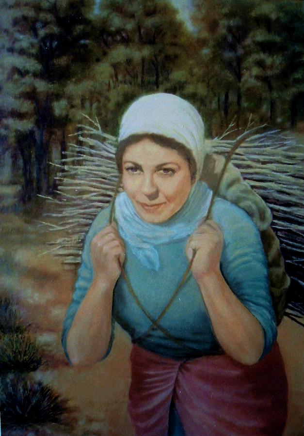 Young Farmer Painting by Laila Awad Jamaleldin