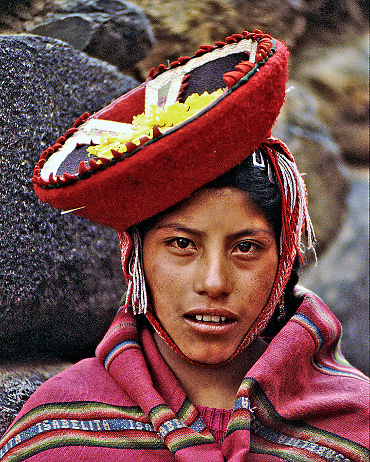 Young Peruvian Girl with Hat Photograph by Christopher McKenzie