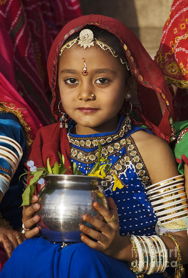 Young Rajathani At Mewar Festival - Udaipur India Photograph by Craig Lovell