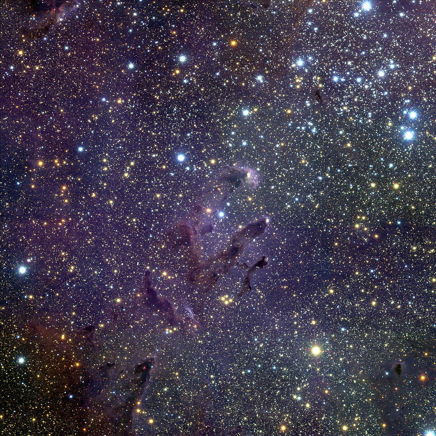 Young Stars In Eagle Nebula Photograph by European Southern Observatory/science Photo Library