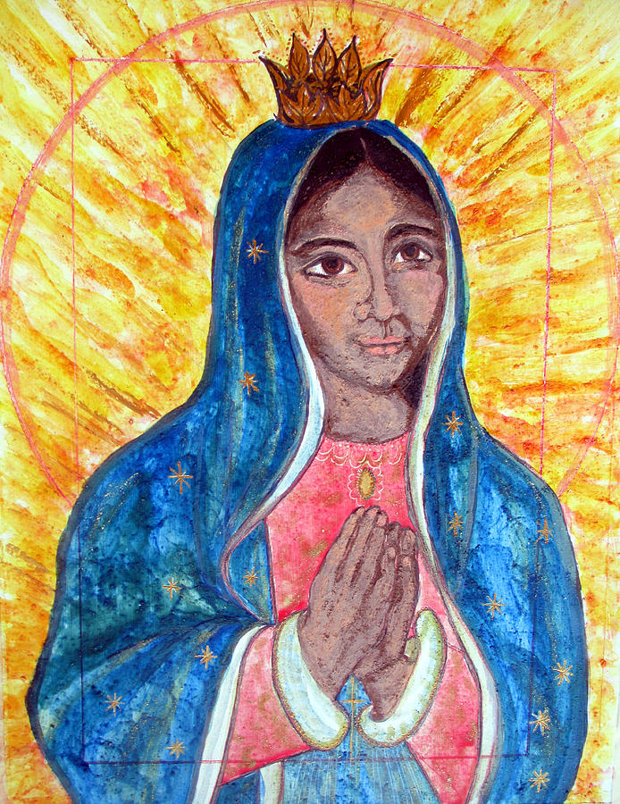 Young Virgin of Guadalupe Painting by Sarah Hornsby