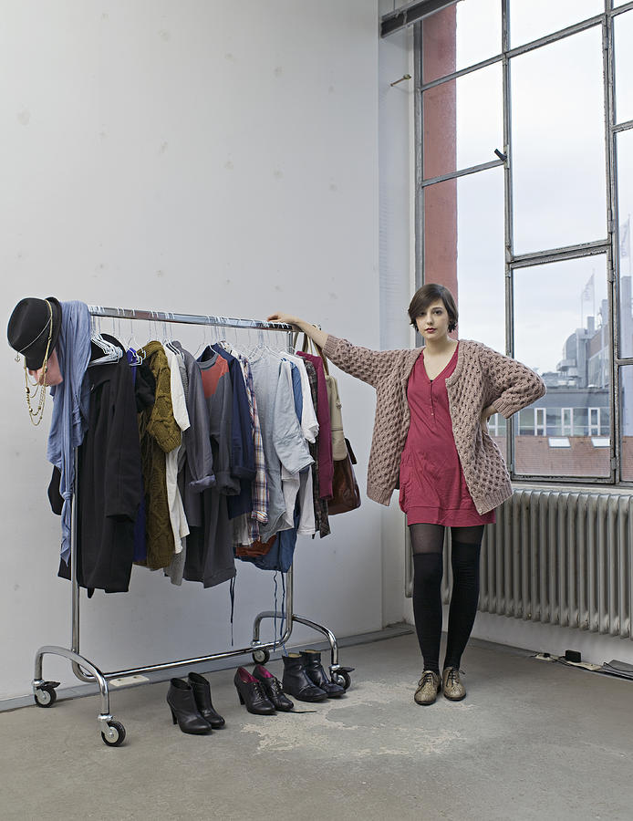 Young Woman And Her Clothes, Portrait Photograph by Joos Mind