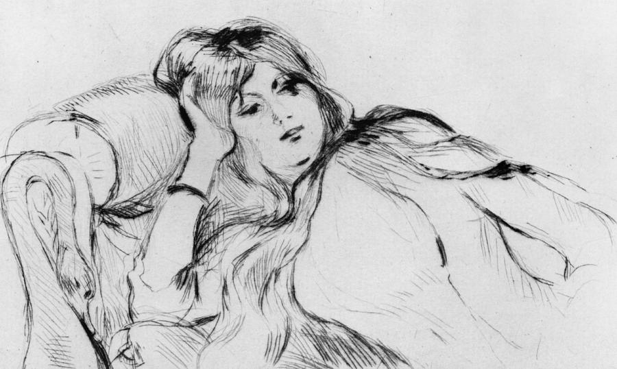 Young woman at rest Drawing by Berthe Morisot Fine Art America