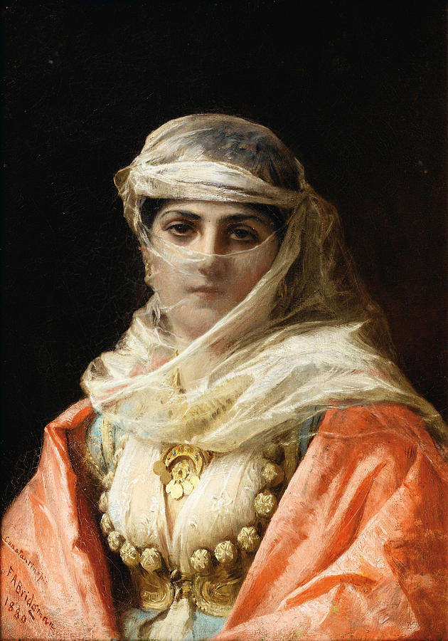Young Woman from Constantinople Painting by Frederick Arthur Bridgman