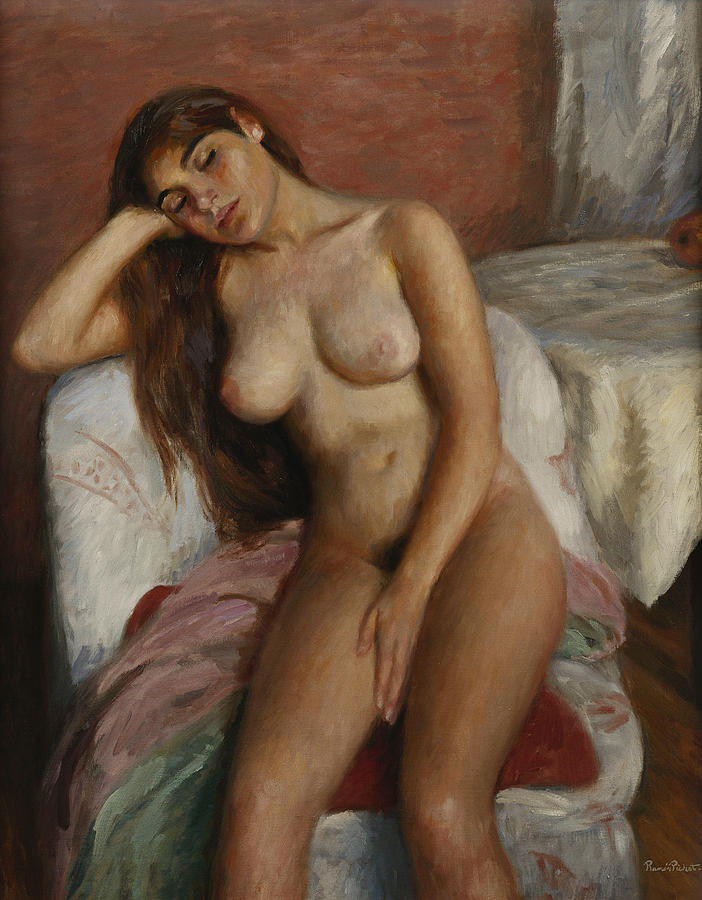 Young Woman Relaxing Painting by Ramon Pichot Girones