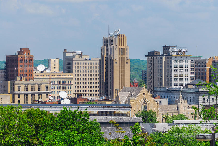 Youngstown Photograph - D39U-2 Youngstown Ohio skyline photo by Ohio Stock ...