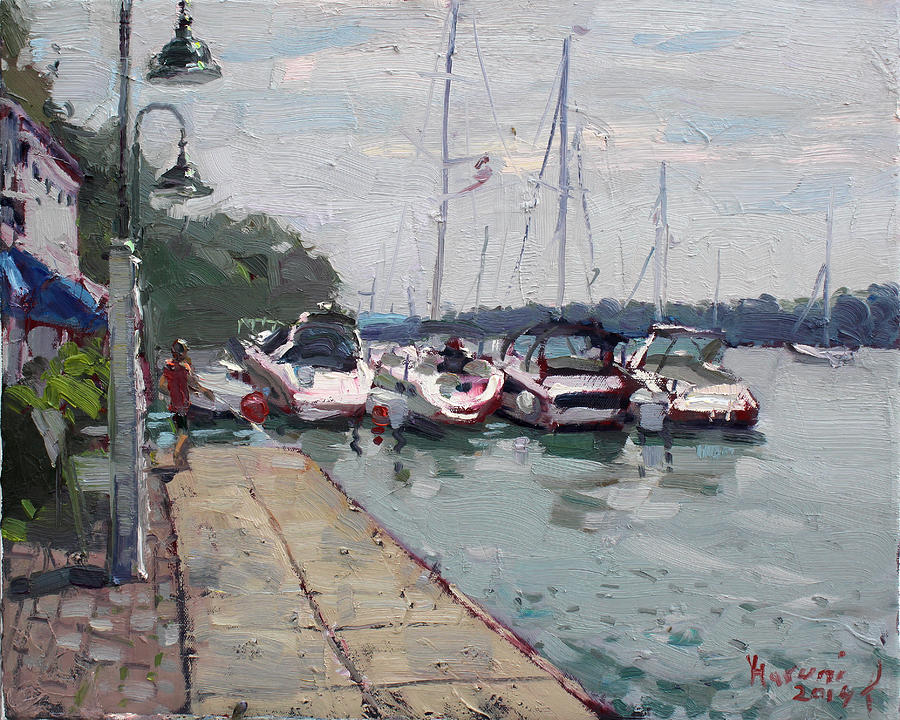 Boat Painting - Youngstown Yachts by Ylli Haruni