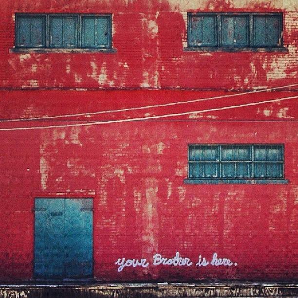 Red Photograph - Your Brother Is Here by Suzanne Clark