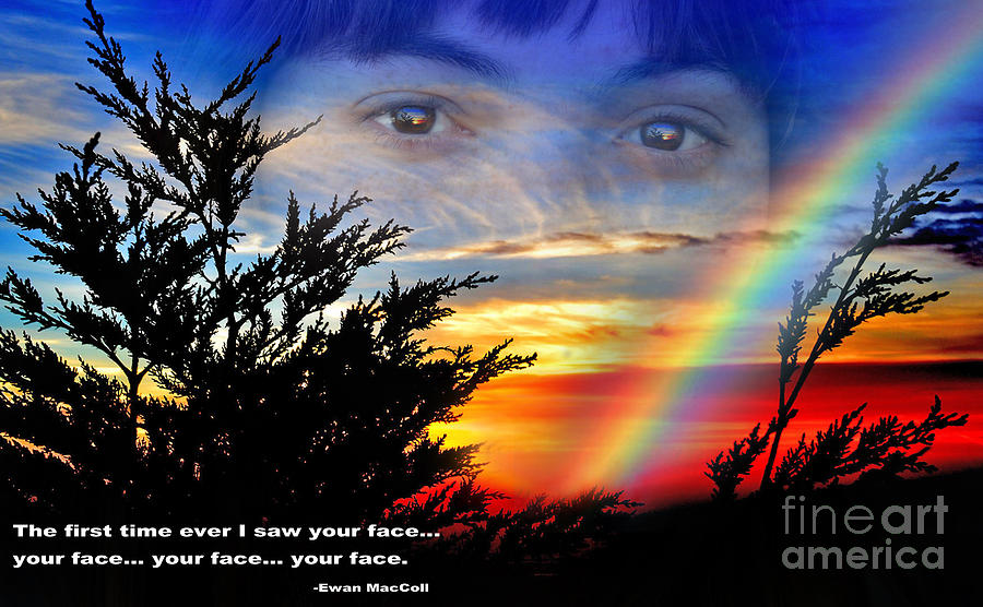 Sunset Digital Art - Your Face by Jim Fitzpatrick