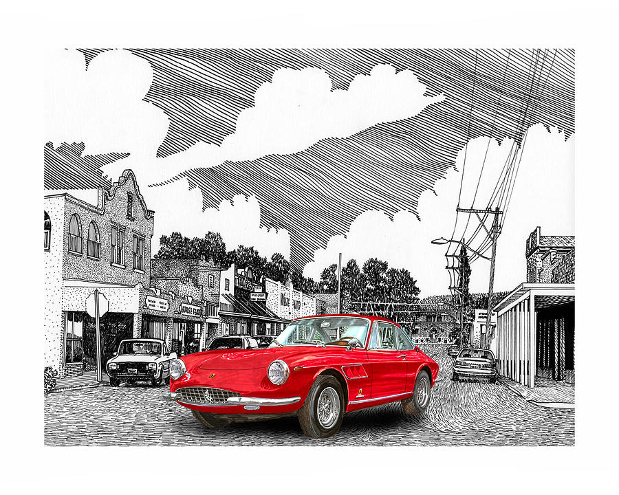 Your Ferrari in Tularosa N M  Painting by Jack Pumphrey