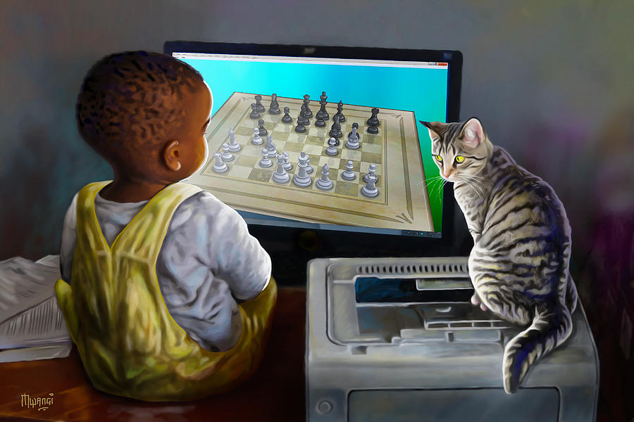 Your Move Painting by Anthony Mwangi