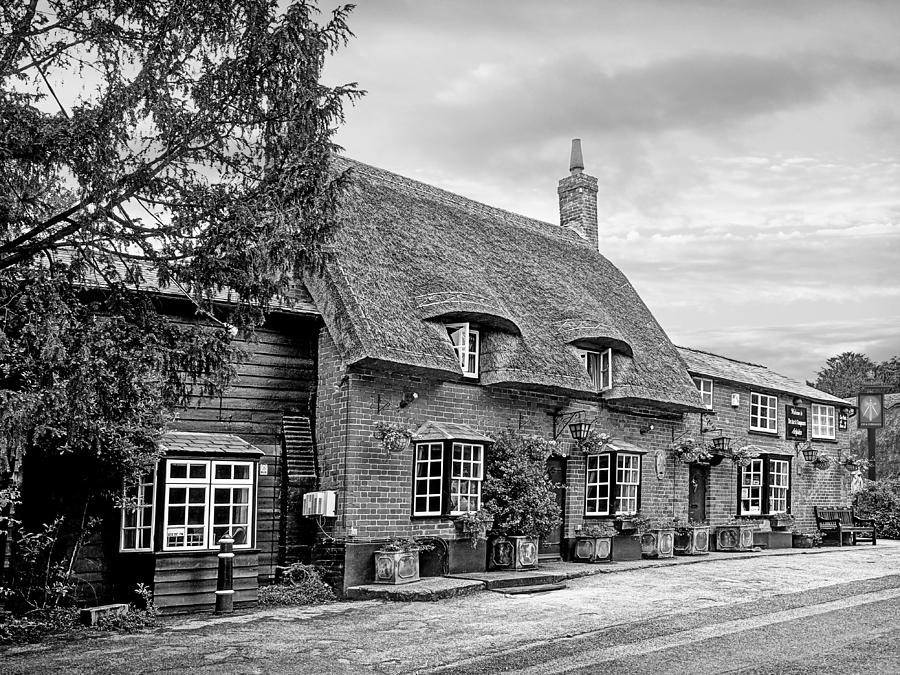 Your Shout - Axe and Compasses Pub BW Photograph by Gill Billington