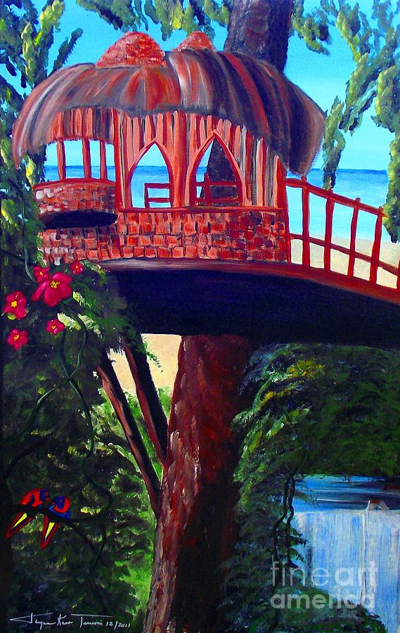 Your tree house Painting by Jayne Kerr 