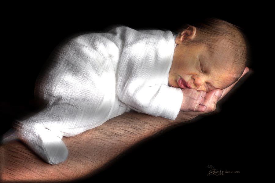 Baby Photograph - Youre In Good Hands -  featured in Comfortable Art and Notecard possibilities Groups by Ericamaxine Price