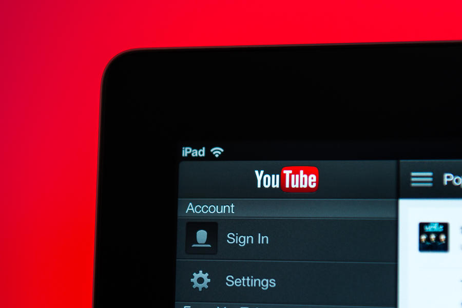 YouTube home screen on iPad Photograph by Dem10