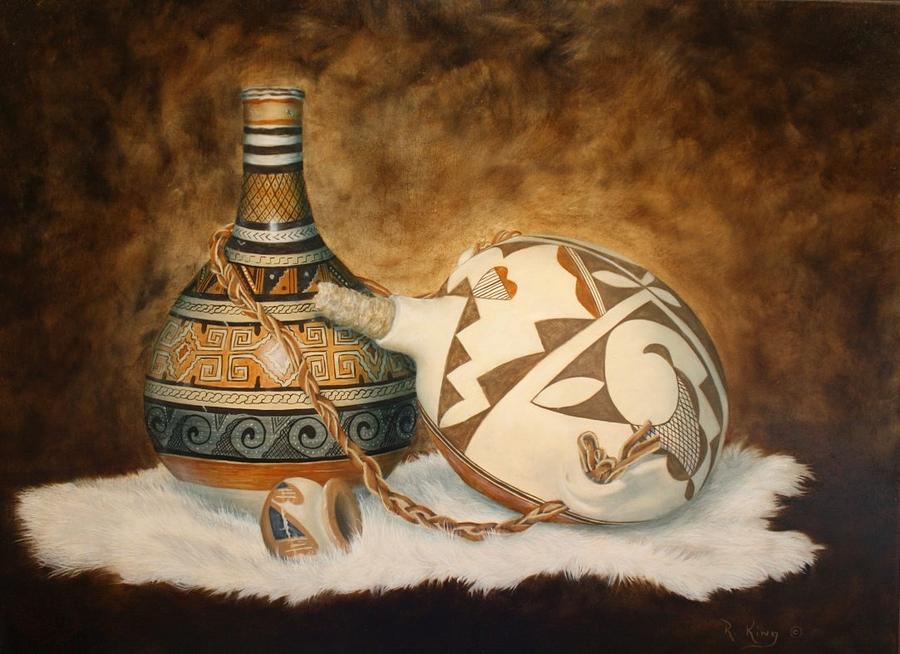 Still Life Painting - You Tube Video-Indian Pots by Roena King