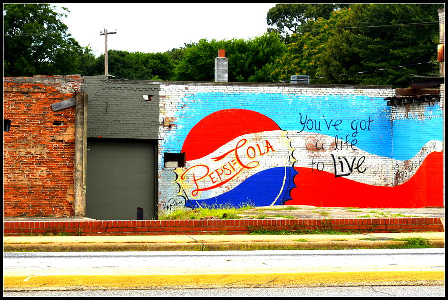 Youve Got a Life to Live Pepsi Cola Wall Mural Photograph by Kathy Barney