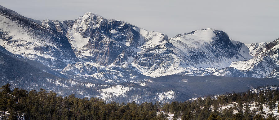 Ypsilon Mountain and Fairchild Mountain Panorama RMNP Photograph by James BO Insogna