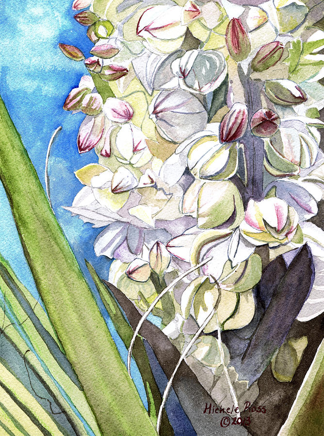 Flower Painting - Yucca Blossoms by Michele Ross