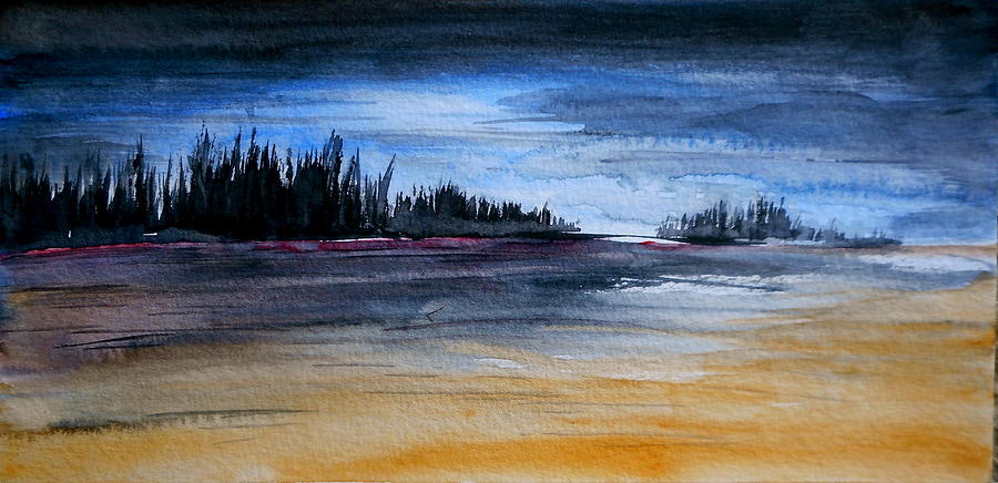 Yukon River Quiet Painting by Carolyn Doe